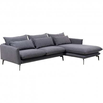 Canapé d'angle Monza gris droite Kare Design