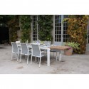 Table de jardin à rallonge Lugano 106x330cm blanche Gescova
