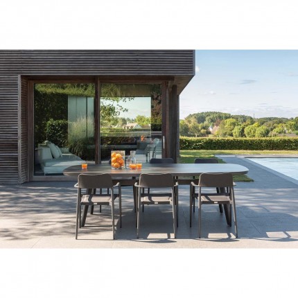 Table de jardin Mali 260x120cm noire Gescova