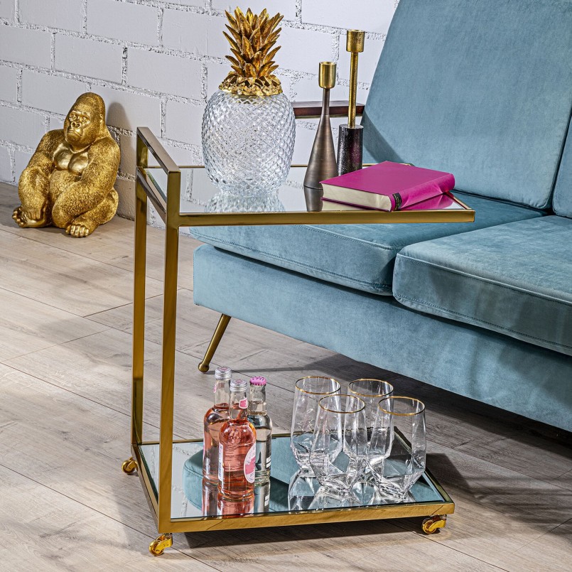 Verres à eau Diamond doré set de 6 Kare Design
