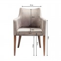 Chaise avec accoudoirs Mode cuir anthracite Kare Design