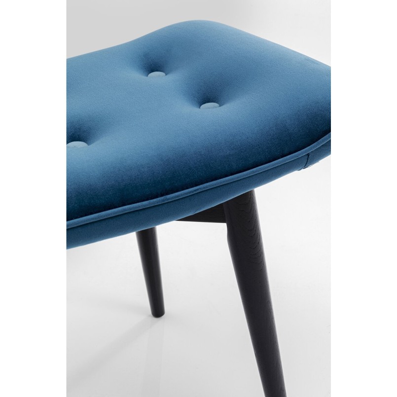 Repose-pieds Vicky velours bleu vert Kare Design