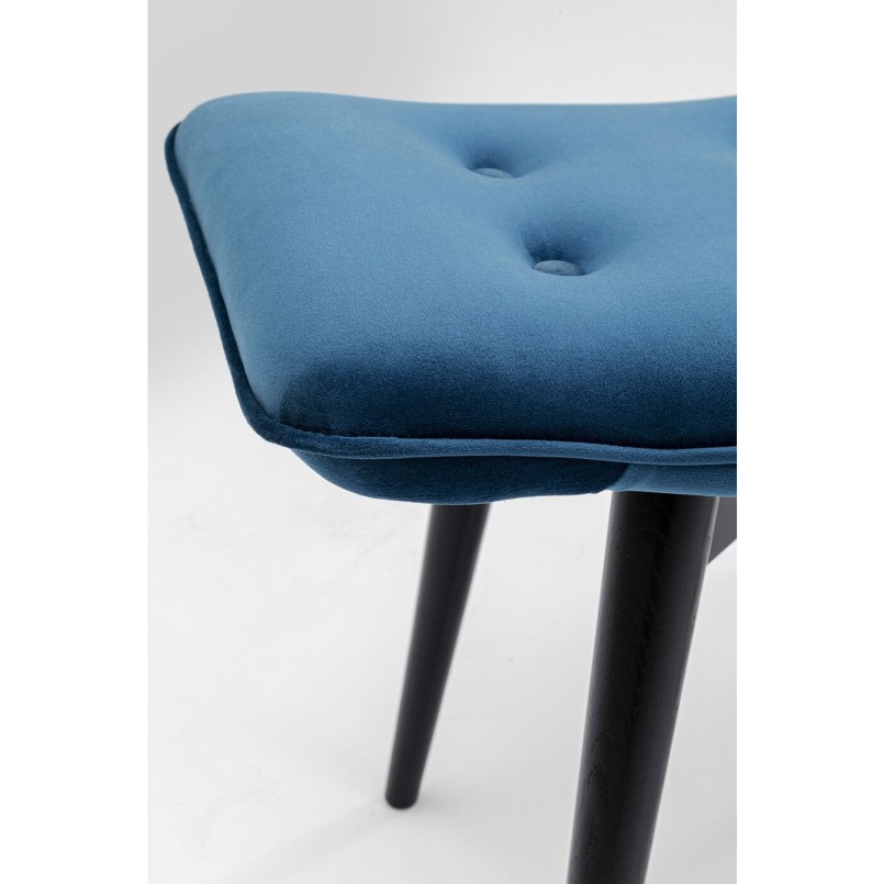 Repose-pieds Vicky velours bleu vert Kare Design