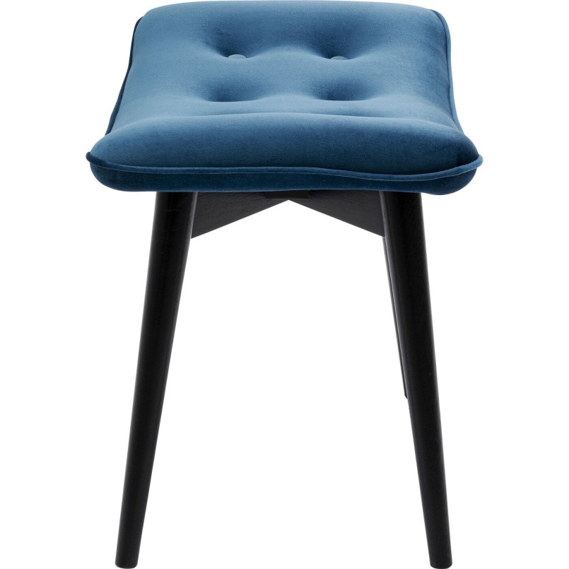 Repose-pieds Vicky velours bleu vert Kare Design