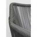 Chaise de jardin avec accoudoirs Wave grise Kare Design