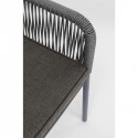 Chaise de jardin avec accoudoirs Wave grise Kare Design