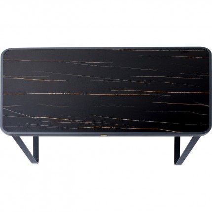 Table de jardin Santos 143x83cm noire Kare Design