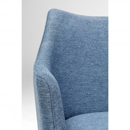 Chaise avec accoudoirs Modino bleue Kare Design