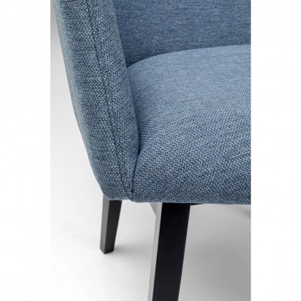 Chaise avec accoudoirs Modino bleue Kare Design