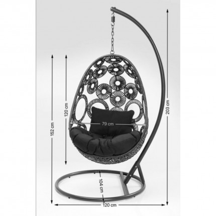 Fauteuil suspendu Ibiza nature Kare Design