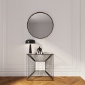 Miroir Curve rond laiton 60cm Kare Design