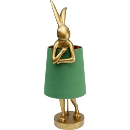 Lampe à poser Animal Rabbit doré/vert 68cm