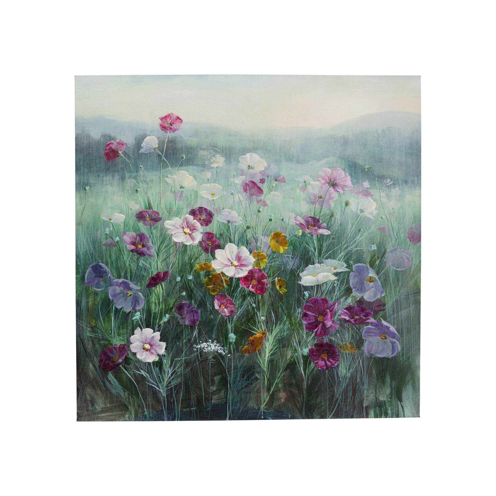Tableau champ de fleurs 120x120cm Kare Design