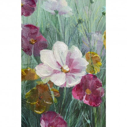 Tableau champ de fleurs 120x120cm Kare Design