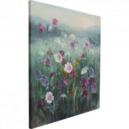 Tableau champ de fleurs 120x120cm Kare Design
