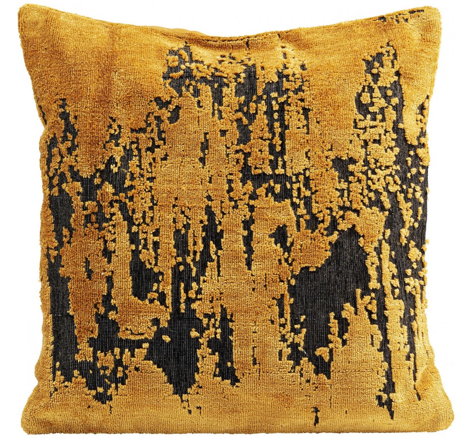 Coussin Silja ocre et noir Kare Design