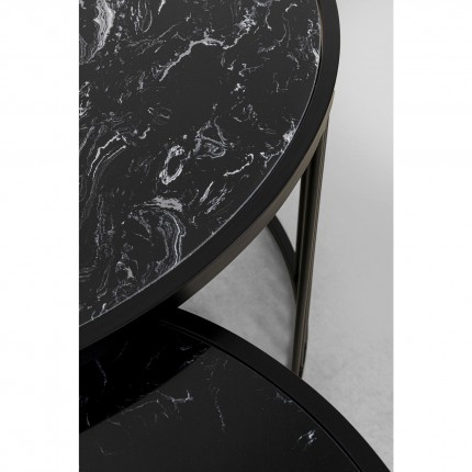 Tables basses Roma set de 2 noires Kare Design