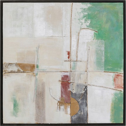 Tableau Frame Dust vert 120x120cm Kare Design