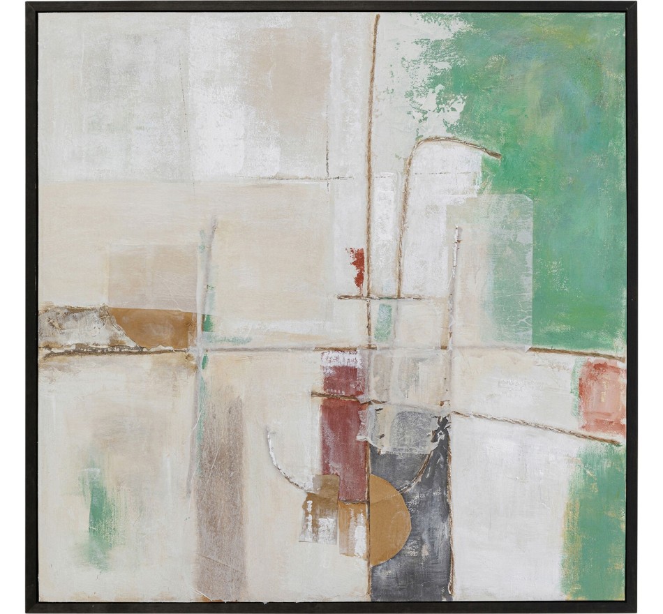 Tableau Frame Dust vert 120x120cm Kare Design