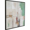 Tableau Frame Dust vert 120x120cm Kare Design