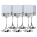 Verres à vin Electra argentés set de 4 Kare Design