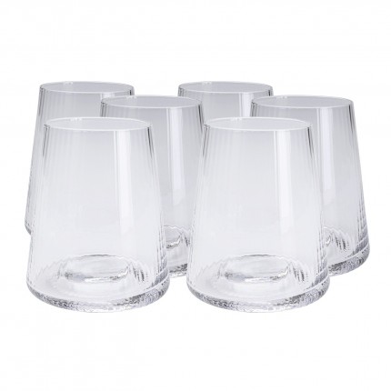 Verres à eau Riffle set de 6 Kare Design