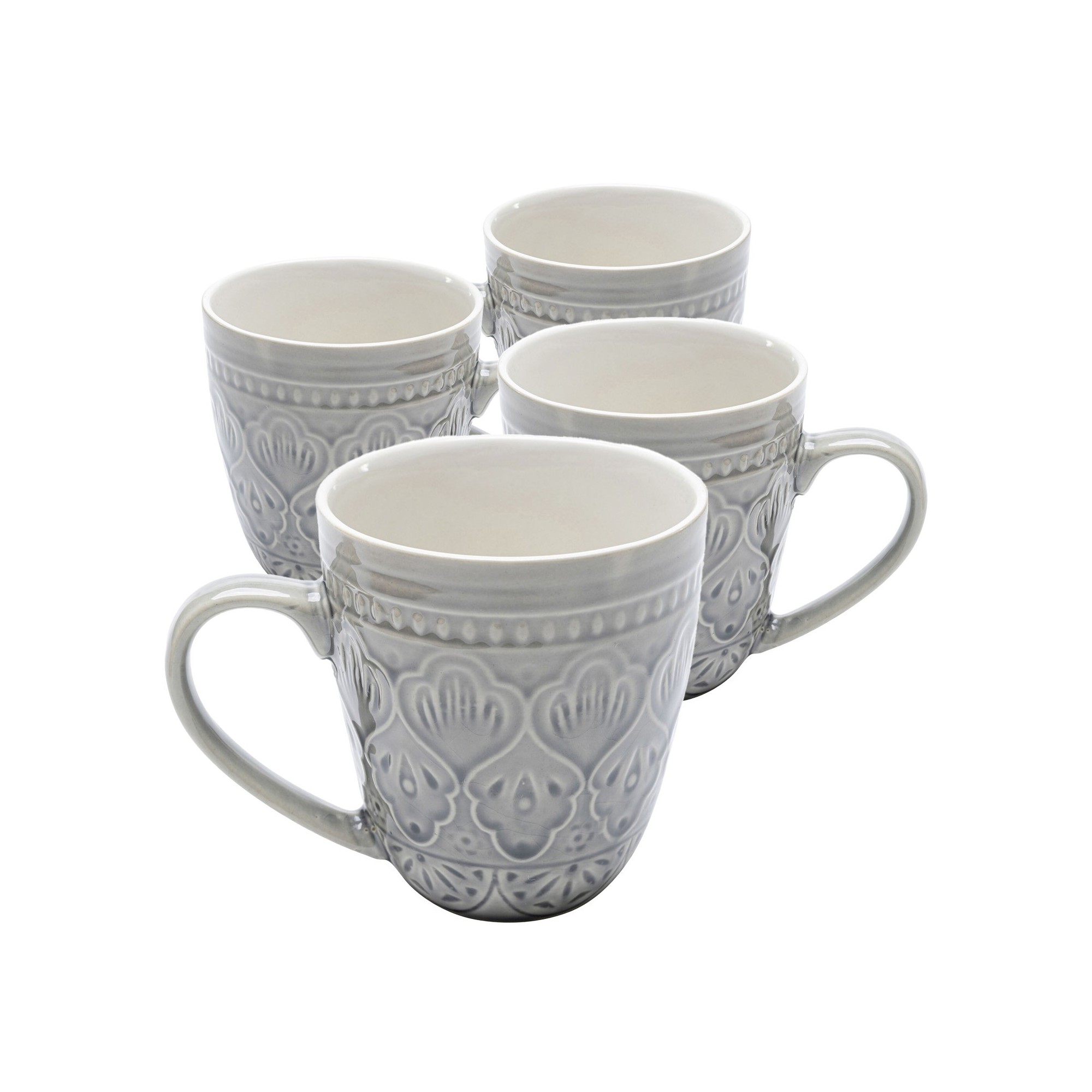 Set de 4 tasses Sicilia Mandala gris Kare Design