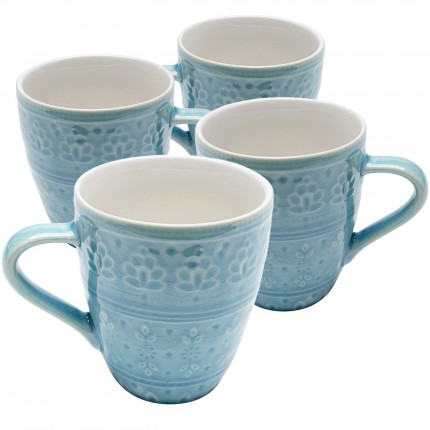 Mugs Sicilia Mandala bleus set de 2 Kare Design
