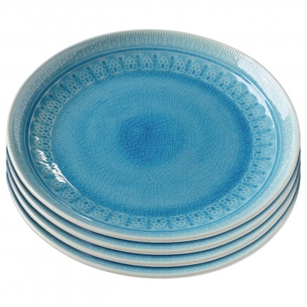 Assiettes Sicilia Mandala bleues 27cm set de 4 Kare Design