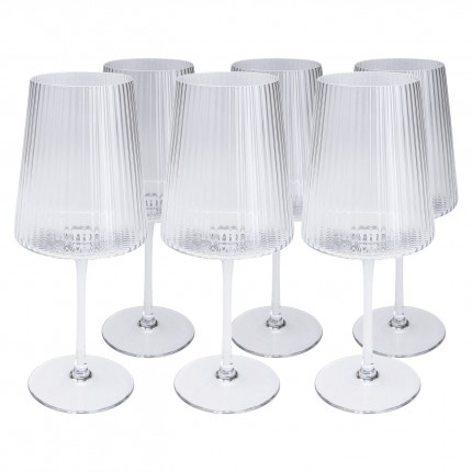 Verres à vin Riffle set de 6 Kare Design