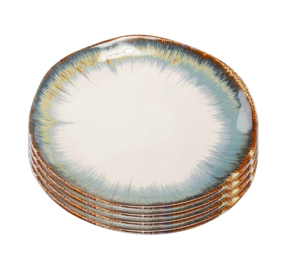 Assiettes Organic 26cm bleues set de 4 Kare Design Assiettes Organic 26cm bleues set de 4 Kare Design