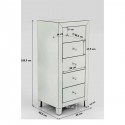 Chiffonnier Luxury argent 5 tiroirs Kare Design