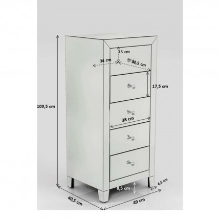 Chiffonnier Luxury argent Kare Design