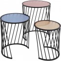 Tables d'appoint Rainbow set de 3 Kare Design
