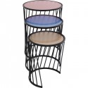 Tables d'appoint Rainbow set de 3 Kare Design