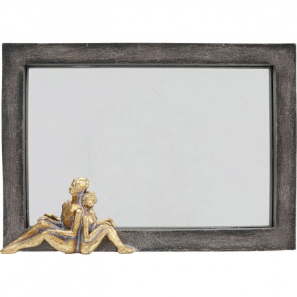 Miroir de table couple assis 18x13cm Kare Design