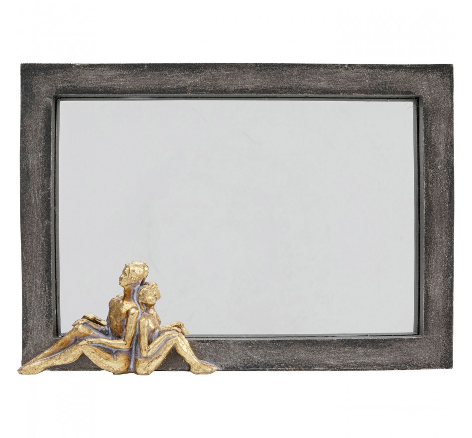Miroir de table couple assis 18x13cm Kare Design