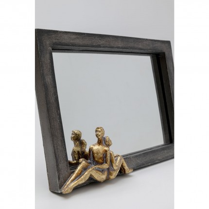 Miroir de table couple assis 18x13cm Kare Design