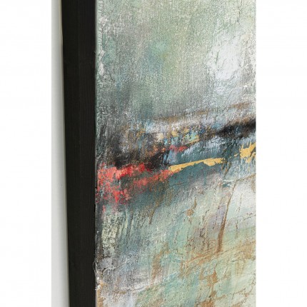 Peinture Frame Dust 120x120cm dorée Kare Design