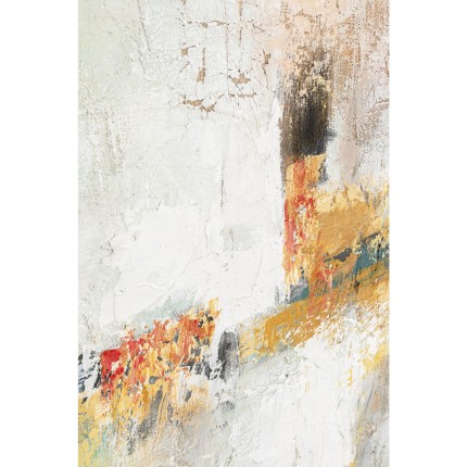 Peinture Frame Dust 120x120cm dorée Kare Design