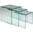 Tables d'appoint Clear Club Gigognes 3/set Kare Design 