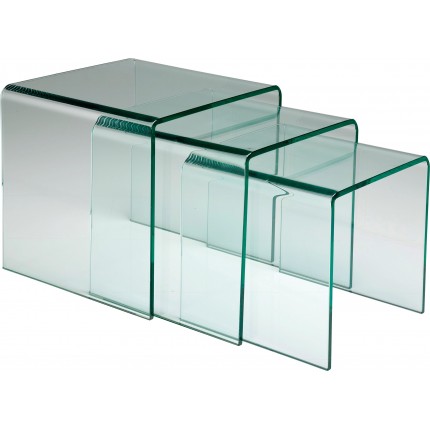 Tables d'appoint Clear Club Gigognes 3/set Kare Design 