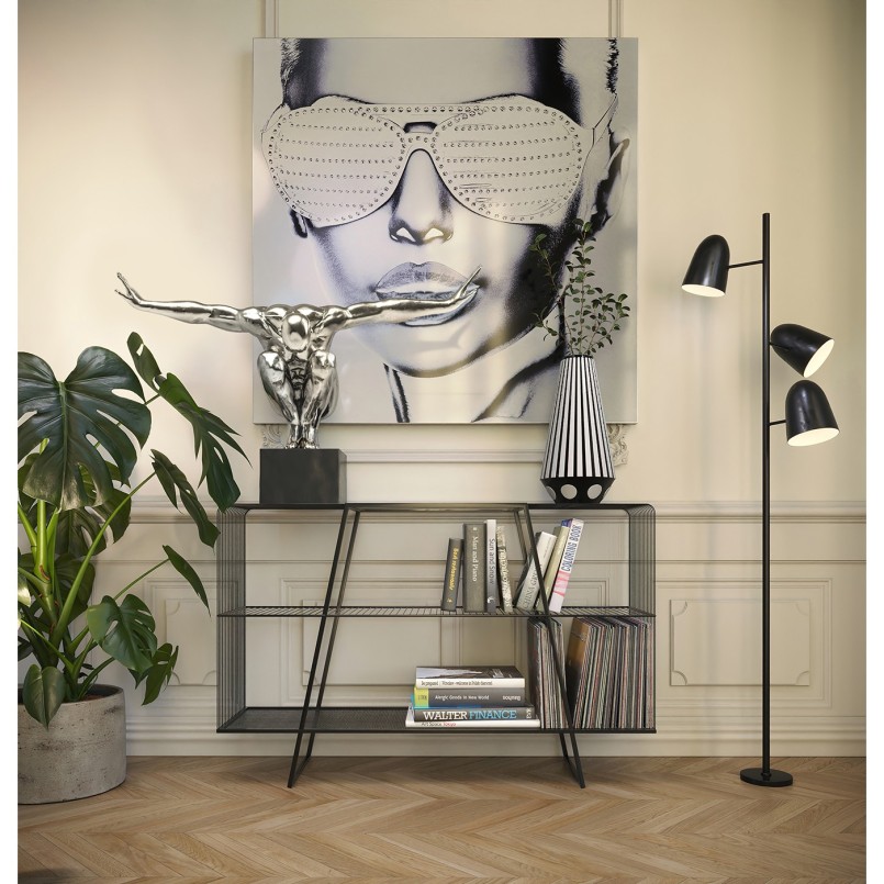 Vase noir et  blanc 44cm Kare Design