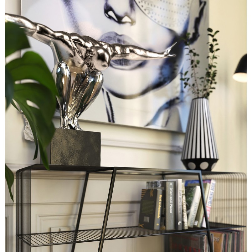 Vase noir et  blanc 44cm Kare Design