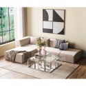Canapé d'angle Infinity Ottomane gauche crème Kare Design