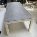 Table de jardin à rallonges Conte blanche 160x90cm Gescova