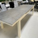 Table de jardin à rallonges Conte blanche 160x90cm Gescova