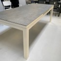 Table de jardin à rallonges Conte blanche 160x90cm Gescova