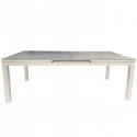Table de jardin à rallonges Conte blanche 160x90cm Gescova