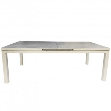 Table de jardin à rallonges Conte blanche 160x90cm Gescova